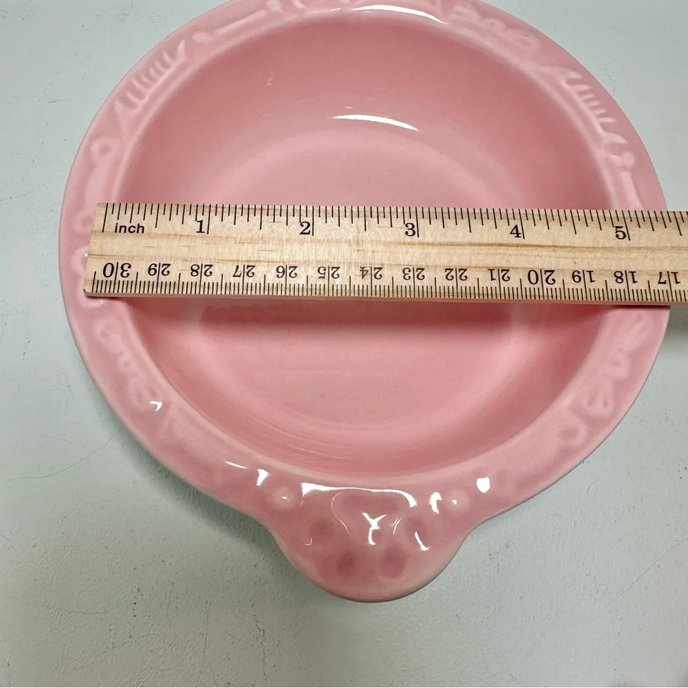 AQUAINNO Ceramic Cat Bowl Shallow Food Dish Pink and Blue New